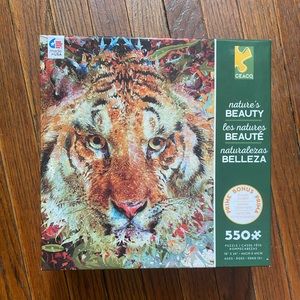 550 piece tiger puzzle and 1000 piece Hershey’s puzzle